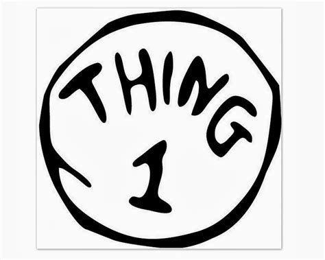 Thing 1 Printable Template